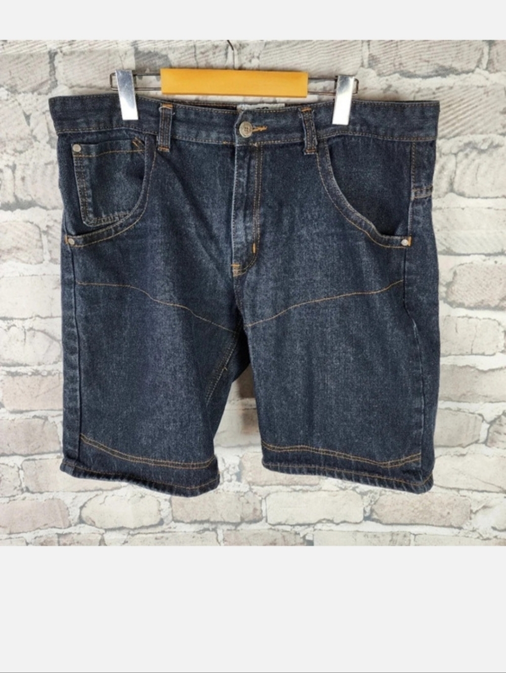 Vintage Mecca Denim Jorts Shorts Y2K Dark Wash Streetwear Skater Size 38